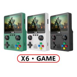 X6 Oyun Konsolu IPS ekran 3.5 -inç el tipi oyun oynatıcı 3D çift joystick müzik fotoğrafı fc sf nes gba md ps1 arcade 11 simülatör pk oyun