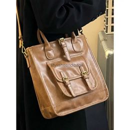 Shoulder Bags 2023 New Women's Fasion Brown One Oblique Cross Student Commuter Tote Bagstylisheendibags