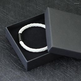 Charm Bracelets In Leather Bracelet For Men Women Minimalist Hand Accessories Bangle Black Magentic Buckle Hiphop Rock Jewellery Pulseira Gift