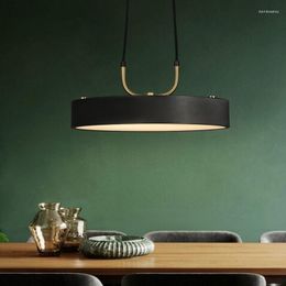 Pendant Lamps Black Hanging Lamp Minimalist LED Ceiling Light Nordic Style Cylindrical Modern For Cafe Bar Kitchen