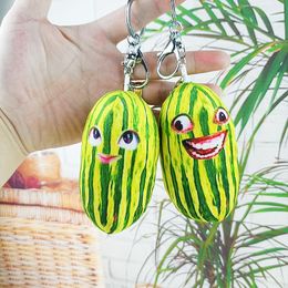 Keychains Girl Fun Toys Funny Keychain Plush Watermelon Strips Voice Sonic Plush Keychain Decompression Toy Talk Plush Toy Christmas Gift Plush Bag Sonic