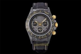 DIW Watch Four Feature Tema Tamaño de color de 40 mm Case de fibra de carbono Sapphire Mirror Impermeable Función Muñeca de pulseras Reloj