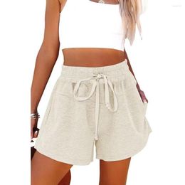 Women's Shorts Lace-Up Casual Pocket Solid Colour Ladies Sweat 2023 Summer Europe And America Women's Fashion