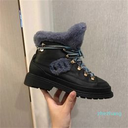 Woman Lace-ups Suede Calfskin Shearling Grey Orange Boots Casual Style Blended Fabrics Street Style Plain Boots Fashion Paris