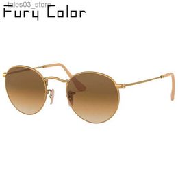 Sunglasses G15 Glass Lenses Retro Small Round Metal Frame gradient MEN WOMEN Sunglasses Gothic Steampunk Sun Glasses Mens Womens FOR Male Q231120