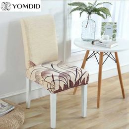Chair Covers 2Pcs/lot Chair Protector Cover Spandex Strech Dining Room Chair Covers Banquet Kitchen Printed Chair covers Cubierta de la silla 231117