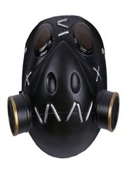 Game OW Roadhog Cosplay Mask Original Designed Mako Rutledge Black Soft Resin Mask Halloween Cosplay Costume Prop For Men T2001605833