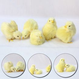 Realistic Chick Decoration Cute Easter Chick Figurine Simulation Chick Easter DIY Miniature Chicken Garden Ornament Home Decor