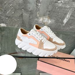 Women Shoes Tura Sneakers Platform Casual Shoes Studios British Style Splicing Contrasting Colour Design Thick Sole Comfortable Trainers 35-40