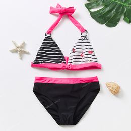 New 2022 Children's Swimwear Two Piece Flamingo Swimsuit For Girls 2022 Summer Bikini Sets Kids Swimsuit Lovely Swimwear SwimTwo-Piece Suits kids swimwear girls