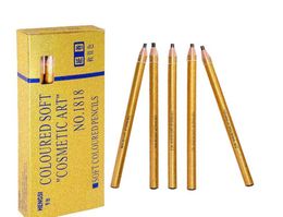 Gold Pull Eyebrow Pencils Dark Light Coffee Black Gray 1818 Enhancers Makeup Liner Pens Waterproof Cosmetics Beauty Tool4128292