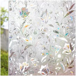 Window Stickers LUCKYYJ Privacy Film Static Decor Stained Glass Self Adhesive Tint For UV Blocking Heat Control