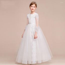 Girl Dresses Christmas Children Princess Flolwer Dress Host Small Gowns Piano Performance Female 2023