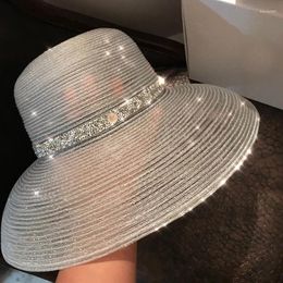 Wide Brim Hats Beach Transparent For Ladies Visors Hat Caps Anti UV Summer Travel Holiday Foldable Panama Sun
