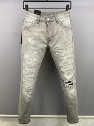 Men's Jeans dsq DSQ2 COOLGUY JEANS Hip Hop Rock Moto Design Ripped Distressed Skinny Denim dsq2 grey