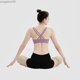 Yoga Sports Bra Full Cup Quick Dry Top Shockproof Cross Back Push Up Workout Bra for Women Gym Running Jogging Fitness Bra dress vestidos