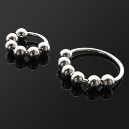 Stainless steel small bead penis ring male delayed ejaculation and chastity device Chasty cage for men Internal diameter ring Chasty lock