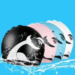 Swimming caps Adult Swimming Cap Men Women Long Hair High Quality Oversized Silicone Bubble Cap Ear Protection Waterproof and Hair Care P230418