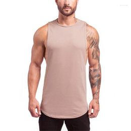 Men's Tank Tops Mens Fitness Gym Clothing Bodybuilding Workout Plain Sleeveless Vest Male Casual Breathable Fashion Sling Undershirt