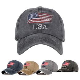 Ball Caps Creative Usa Baseball Cap Cotton Spinning Embroidered American Flag Outdoor Sports Casual Hat Drop Delivery Fashio Dhgarden Dhefp