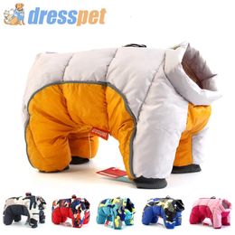 Dog Apparel Winter Pet Dog Clothes Super Warm Jacket Thicker Cotton Coat Waterproof Small Dogs Pets Clothing For French Bulldog Puppy 231117