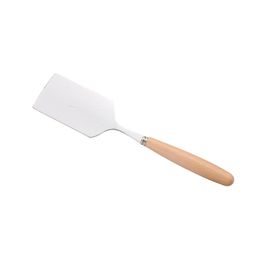 Stainless Steel Square Head Steak Cooking Spatula Wood Handle Pizza Shovel Pancake Beef Turner Scraper BBQ Utensils For Kitchen LX6237