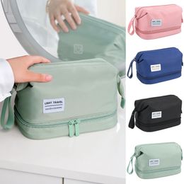 Cosmetic Bags Cases Large-capacity Big Cosmetic Bag Women Double Zipper Waterproof Makeup Bag Travel Toiletry Bag Make Up Organiser Neceser Mujer 230418