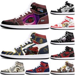 DIY classics Customised shoes sports basketball shoes 1s men women antiskid anime loafers Versatile figure sneakers 36-48 402596