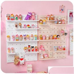 Hooks Rails W G Diy Shees Wall Storage Rack Hole Plate Shelf Living Room Kitchen Bedroom Hanging Mti-Layer Drop Delivery Home Gard Dh0Hs