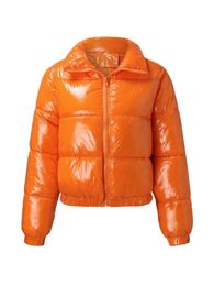 Women's Down Parkas Winter Jacket Women Oversized Puffy Shiny Bubble Coat Solid Cotton Padded Super Warm Waterproof Windbreaker Outerwear 231117