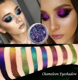 12 colors Chameleon Pigment Glitter Chrome Eyeshadow Prismatic Powder Shiny Metallic Loose Eye Shadow Makeup7461642