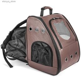 Cat Carriers Crates Houses Large Backpack Pet Carrier for Fat Up to 20 Pounds Back Expandable Collapsible Portable Vet Bag Q231117