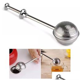 Tea Strainers Stainless Steel Telescopic Ball Household Teas Philtre Diffuser Teaware Drop Delivery Home Garden Kitchen Dining Dhgarden Dh6Pa