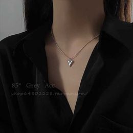 Pendant Necklaces 2023 Fashion Peach Heart Water Drop Pendant Necklace Jewelry Pink Crystal Girl Sweet Cool Clavicle Chain Aesthetic Y2k Accessori Z0417