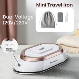 Garment Steamers Handheld Mini Electric Dry Iron 120V220V Dualvoltage 30S Heat Nonsteam Irons for Clothes Portable Lightweight Travel 231118