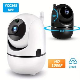 Sports Action Video Cameras Ycc365 Plus 1080P Cloud HD IP Camera WiFi Auto Tracking Baby Monitor Night Vision Security Home Surveillance 231117