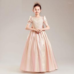 Girl Dresses Flower Children Host Female Piano Playing Wedding Birthday High-end Evening Princess Skirt 2023