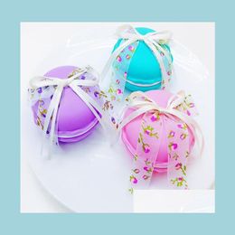 Gift Wrap Macaron Cookies Shape Candy Box Engagement Birthday Xmas Party Favour Sweets Boxes Jewellery Organiser Pill Case Stor Dhgjx