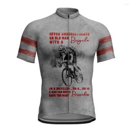 Men's T Shirts Men's Short Sleeve Full Zipper Cycling Jersey Pro Team Bicycle Summer Road Bike Clothing