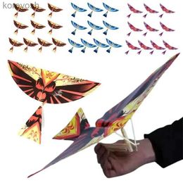 Kite Accessories 5Pcs/Set Kids Fun Biomimetic Birds Kites Outdoor Sport Toy Elastic Rubber Band Powered Flying Toys Children Yard Game 48*36cmL231118