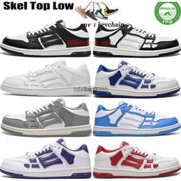 Fashion Skel Top Low Casual Shoes Skelet Bones Runner Skeleton Skeletons Women Men Black White Hi Leather luxury Sneakers Lace shoes Original sport Trainer eur