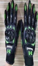 Kawasaki Sport Riding Gloves For Motorcycle And Cycling Artificial Leather Cloak Green M L XL XXL 1625cm Four Seasons7338161