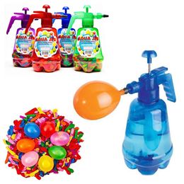 Sand Play Water Fun Water Balloon Pump Station Hand Balloon Filler Inflator With 500 Water Balloons For Kids Outdoor Water Fun Random Color 230417