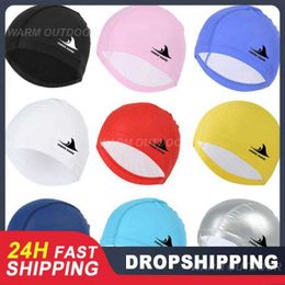 Swimming caps Swimming Hat Nylon Flexible Swimming Cap Waterproof High Elastic Swimming Cap Good Elasticity Professional Pu Cap Unique P230418