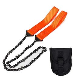 Portable Survival Chain Saw saws Emergency Camping Hiking Tool Pocket Hand Pouch Outdoor 2204287868735