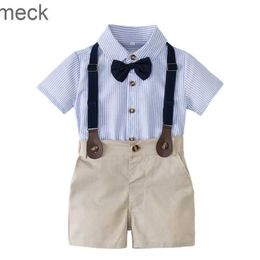 Roupas conjuntos de roupas meninos terno de verão camisa de algodão de menino curto shorts de manga curta 2 peças de roupas infantis Conjunto de 1-5 anos