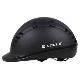 Cycling Helmets LOCLE Top Quality Equestrian Horse Riding Breathable Durable Safety Half Cover Rider PVC EPS 230505