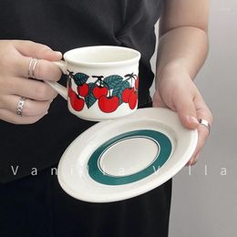 Bowls Fashion Ceramic Cup Light Luxury Mug Nordic Feng Shui Afternoon Tea Coffee Set Boutique Bowl