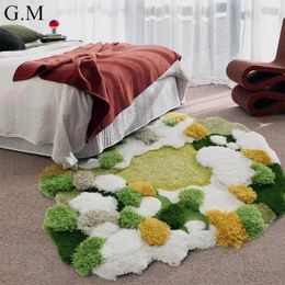 Carpet Irregular 3D Stereo Moss Carpets for Living Room Shaggy Soft Bedroom Bedside Floor Mat Anti-Slip Area Rug Absorbent Bathroom Mat 231117