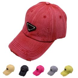 Designer baseball cap metal buckle adjustable cotton sun protection hats hat with classic letter pattern 6 Colours